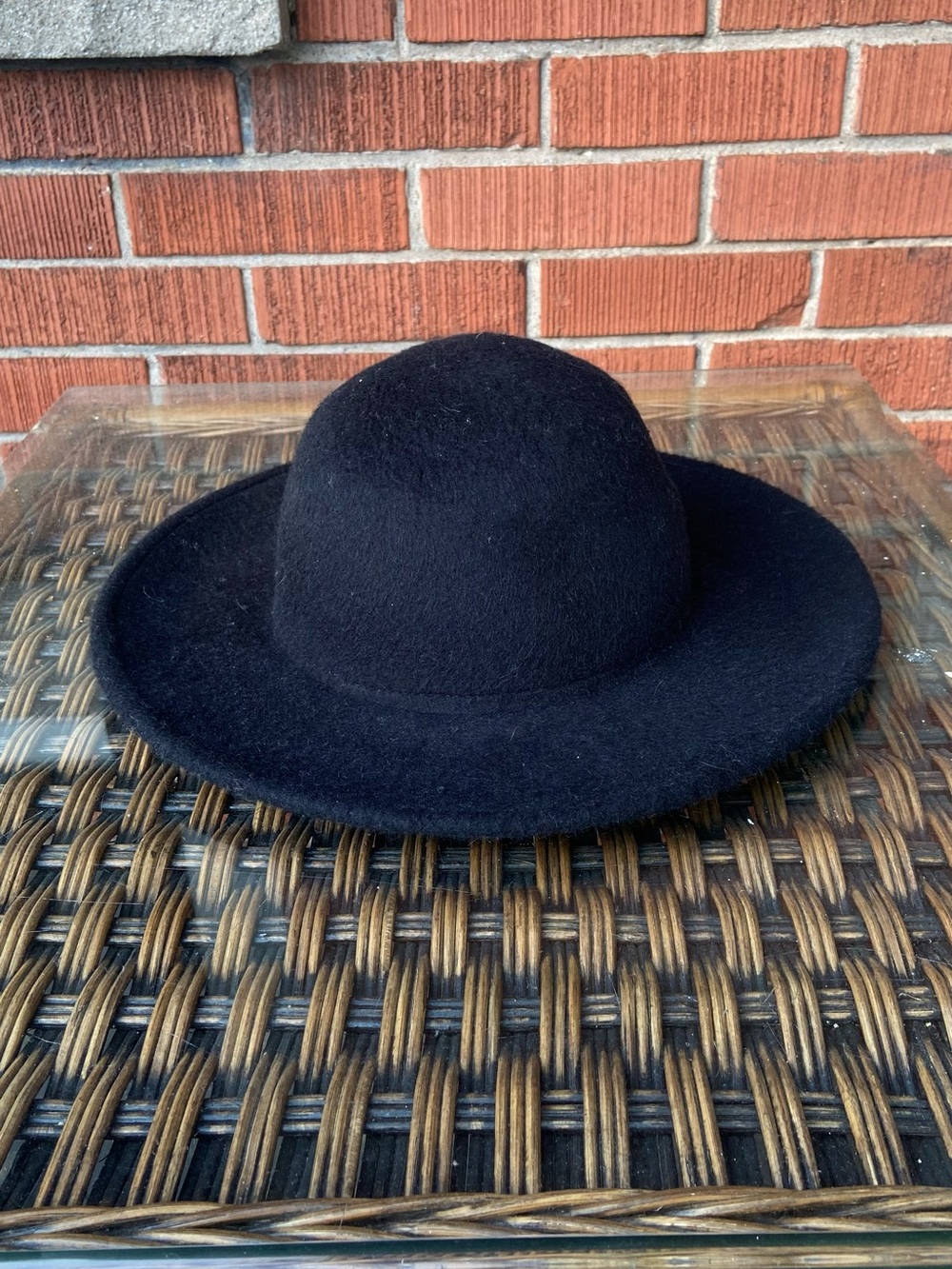 Barts Black Felted Wool Wide Brim Adjustable Women's Hat